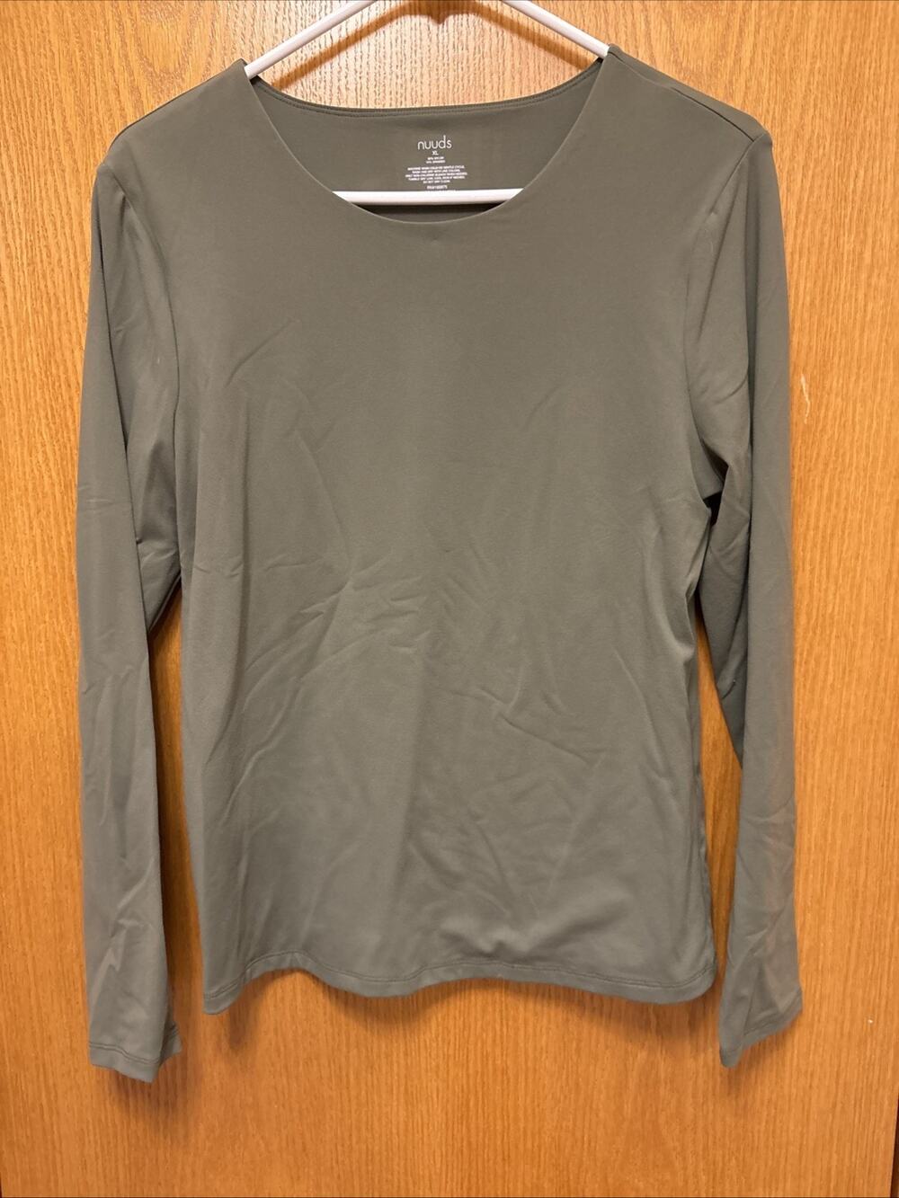 Nuuds Olive Green XL Fitted Long Sleeve Shirt